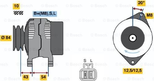 BOSCH 0 986 044 661 - Генератор autosila-amz.com