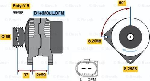 BOSCH 0 986 044 850 - Генератор autosila-amz.com