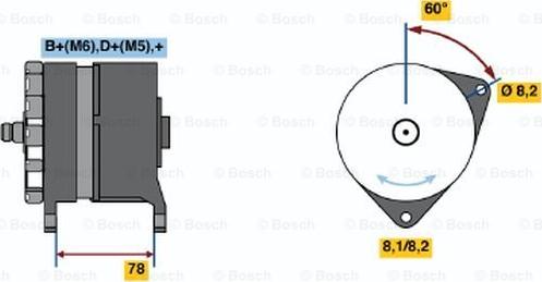 BOSCH 0 986 044 711 - Генератор autosila-amz.com