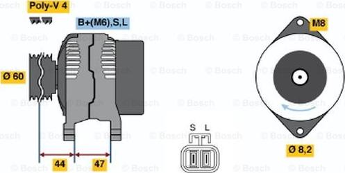 BOSCH 0 986 045 941 - Генератор autosila-amz.com