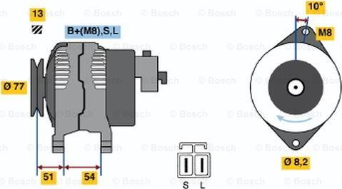 BOSCH 0 986 045 951 - Генератор autosila-amz.com