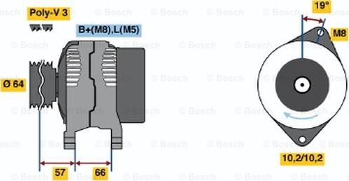 BOSCH 0 986 045 981 - Генератор autosila-amz.com