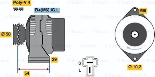 BOSCH 0 986 045 441 - Генератор autosila-amz.com