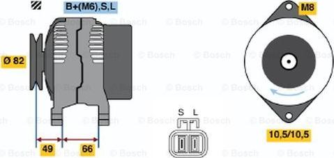 BOSCH 0 986 045 531 - Генератор autosila-amz.com