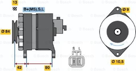 BOSCH 0 986 045 631 - Генератор autosila-amz.com