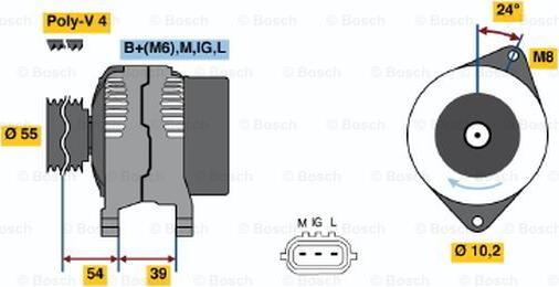 BOSCH 0 986 045 841 - Генератор autosila-amz.com