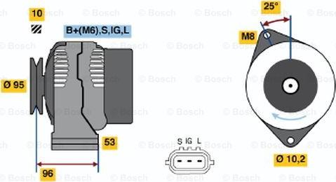 BOSCH 0 986 045 871 - Генератор autosila-amz.com