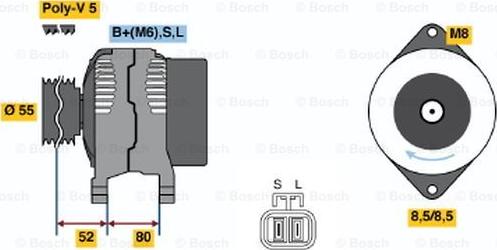 BOSCH 0 986 045 721 - Генератор autosila-amz.com