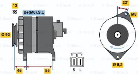 BOSCH 0 986 046 401 - Генератор autosila-amz.com