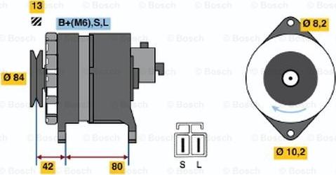 BOSCH 0 986 040 581 - Генератор autosila-amz.com