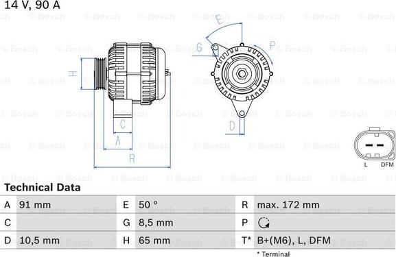 BOSCH 0 986 041 990 - Генератор autosila-amz.com