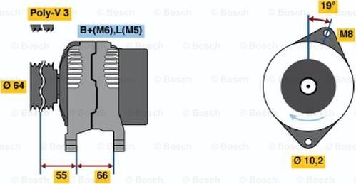 BOSCH 0 986 041 411 - Генератор autosila-amz.com