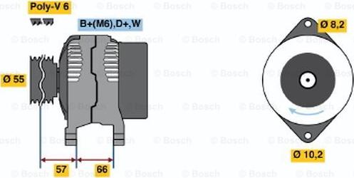 BOSCH 0 986 041 351 - Генератор autosila-amz.com