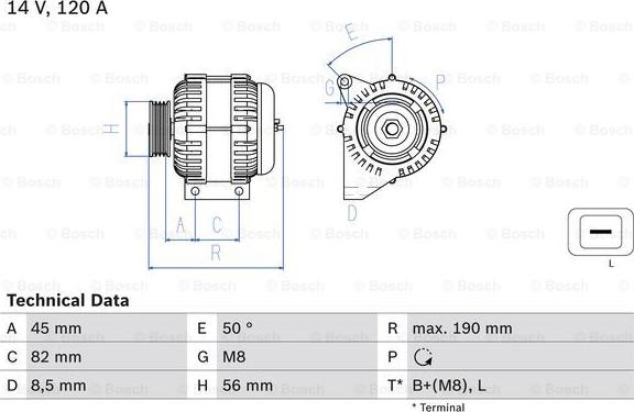 BOSCH 0 986 041 740 - Генератор autosila-amz.com