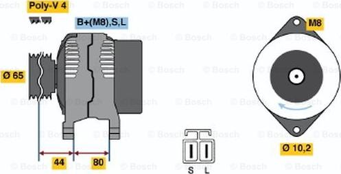 BOSCH 0 986 042 951 - Генератор autosila-amz.com