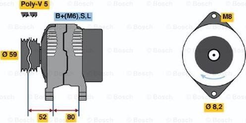 BOSCH 0 986 042 961 - Генератор autosila-amz.com