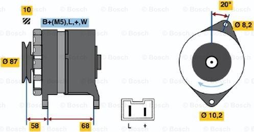 BOSCH 0 986 042 061 - Генератор autosila-amz.com