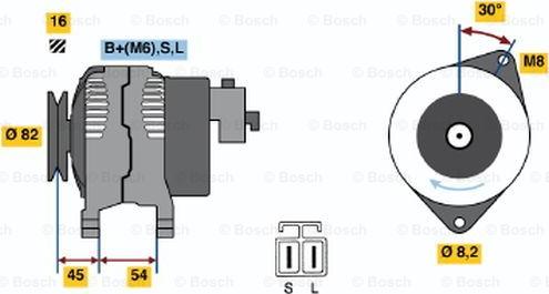 BOSCH 0 986 042 281 - Генератор autosila-amz.com