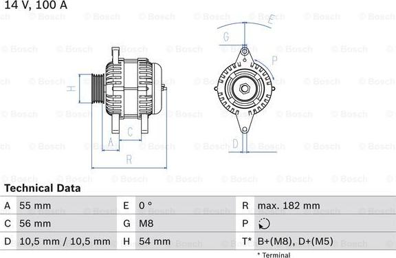 BOSCH 0 986 042 740 - Генератор autosila-amz.com