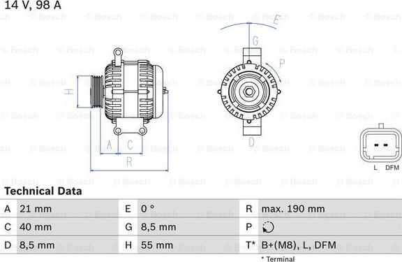 BOSCH 0 986 042 770 - Генератор autosila-amz.com