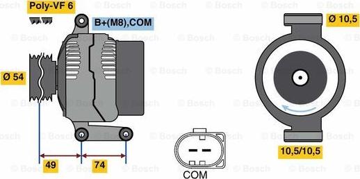 BOSCH 0 986 047 940 - Генератор autosila-amz.com