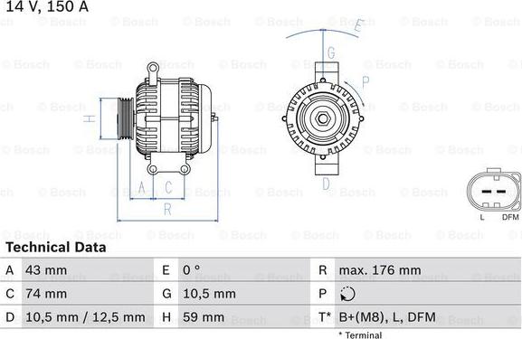 BOSCH 0 986 047 920 - Генератор autosila-amz.com