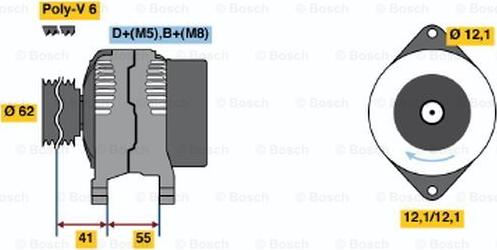 BOSCH 0 986 047 771 - Генератор autosila-amz.com