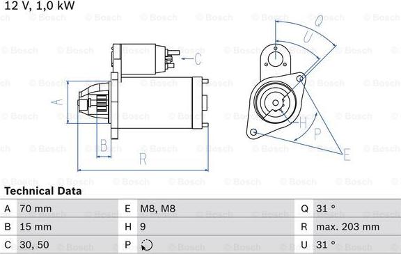 BOSCH 0 986 019 940 - Стартер autosila-amz.com