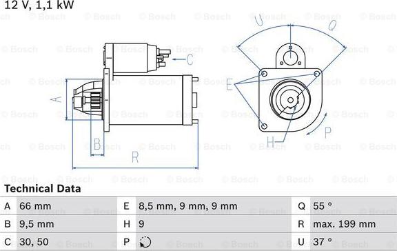 BOSCH 0 986 019 930 - Стартер autosila-amz.com