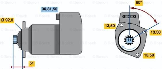 BOSCH 0 986 019 620 - Стартер autosila-amz.com