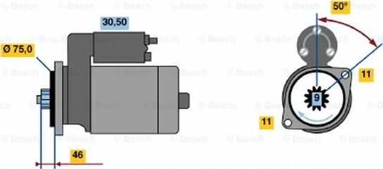 BOSCH 0 986 019 051 - Стартер autosila-amz.com