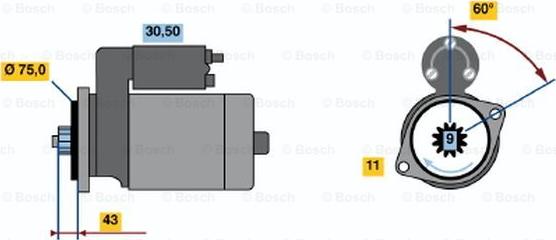 BOSCH 0 986 019 071 - Стартер autosila-amz.com