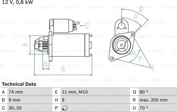 BOSCH 0 986 019 141 - Стартер autosila-amz.com