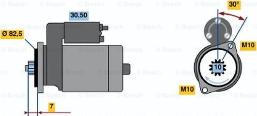 BOSCH 0 986 019 101 - Стартер autosila-amz.com