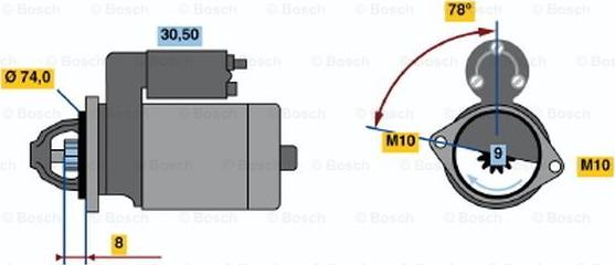 BOSCH 0 986 019 121 - Стартер autosila-amz.com