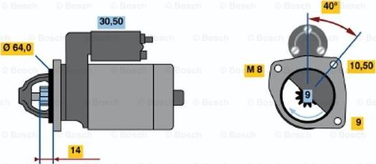 BOSCH 0 986 019 291 - Стартер autosila-amz.com