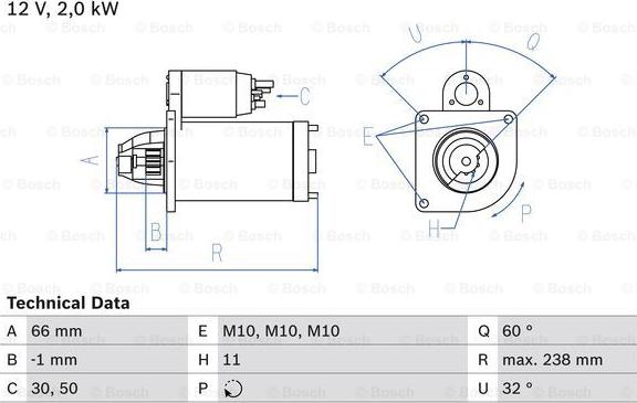 BOSCH 0 986 019 271 - Стартер autosila-amz.com