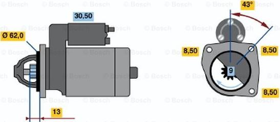 BOSCH 0 986 014 960 - Стартер autosila-amz.com