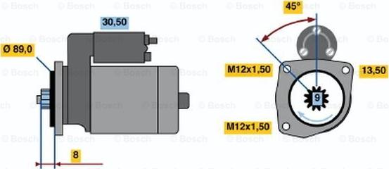 BOSCH 0 986 014 971 - Стартер autosila-amz.com