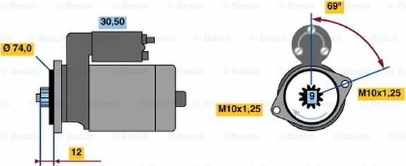 BOSCH 0 986 014 501 - Стартер autosila-amz.com