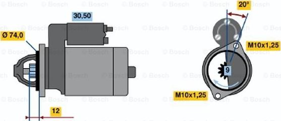 BOSCH 0 986 014 531 - Стартер autosila-amz.com