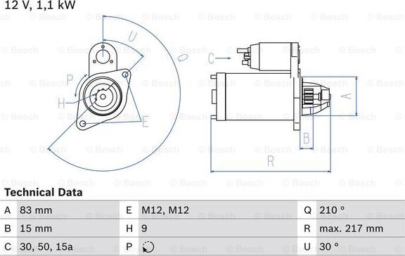 BOSCH 0 986 014 640 - Стартер autosila-amz.com