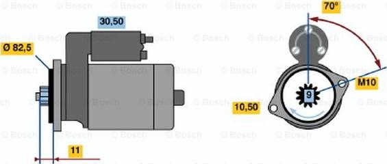 BOSCH 0 986 014 191 - Стартер autosila-amz.com