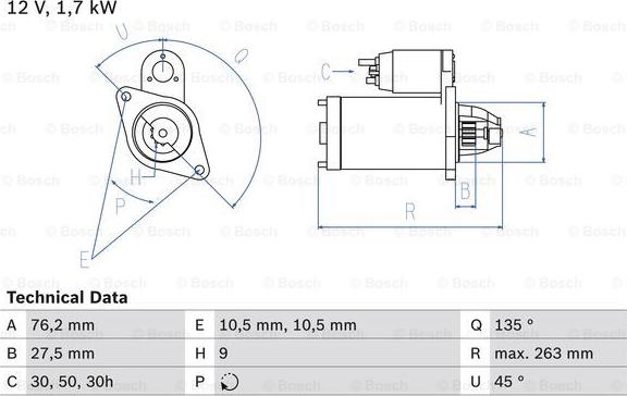 BOSCH 0 986 014 890 - Стартер autosila-amz.com