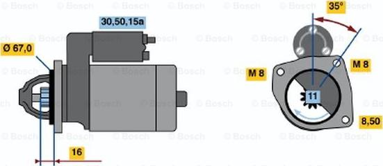 BOSCH 0 986 014 800 - Стартер autosila-amz.com