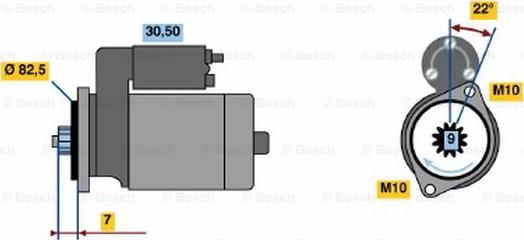 BOSCH 0 986 014 761 - Стартер autosila-amz.com