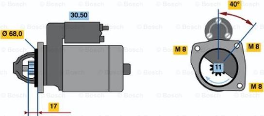 BOSCH 0 986 014 770 - Стартер autosila-amz.com