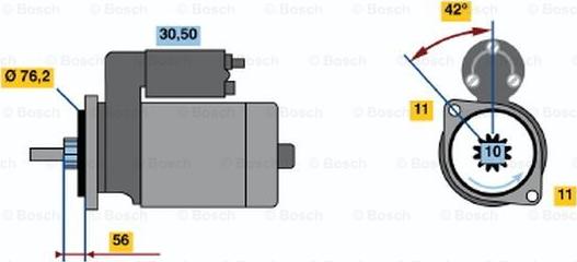 BOSCH 0 986 015 470 - Стартер autosila-amz.com