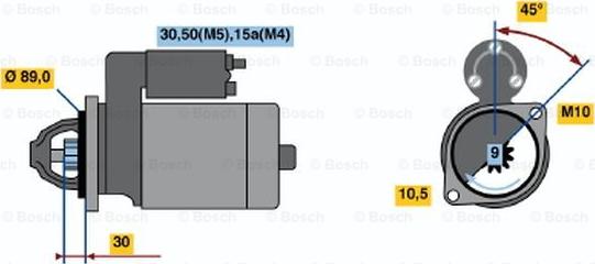 BOSCH 0 986 015 740 - Стартер autosila-amz.com