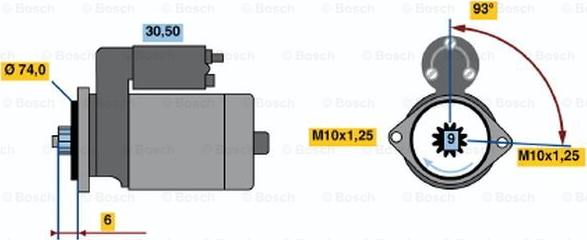 BOSCH 0 986 015 761 - Стартер autosila-amz.com